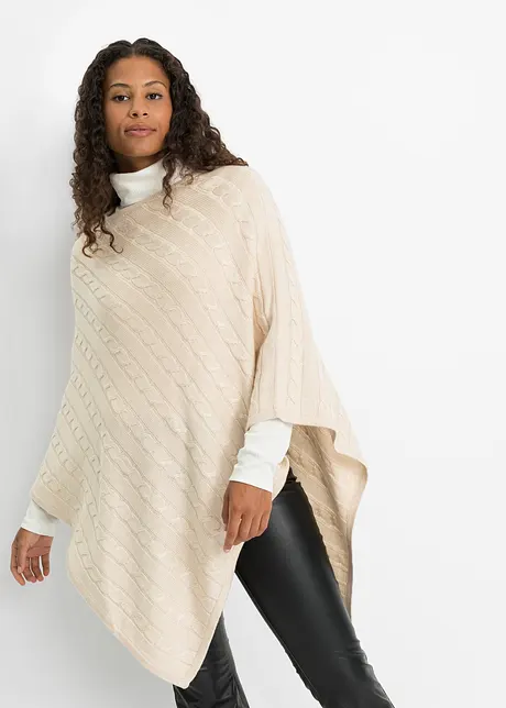 Poncho con cachemire, bpc bonprix collection