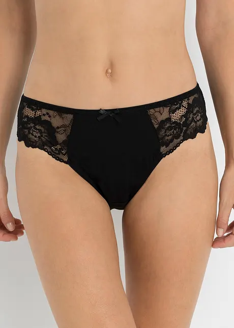 Slip con pizzo (pacco da 4), bonprix