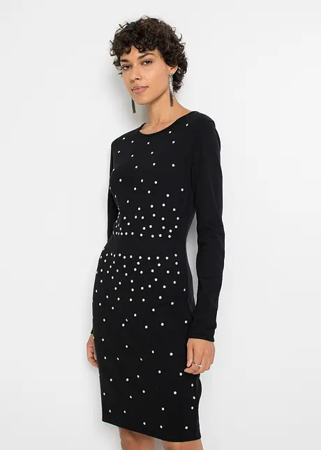 Abito in maglia con perle, BODYFLIRT