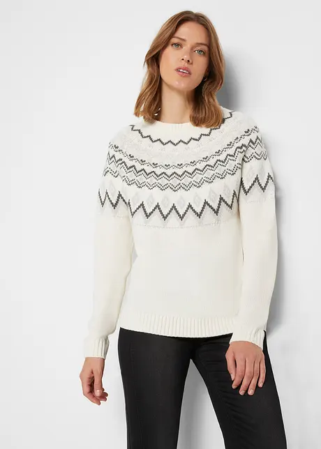 Maglione norvegese accollato, bonprix