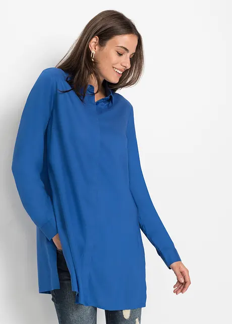 Camicetta lunga con spacchi in viscosa fluente, bonprix