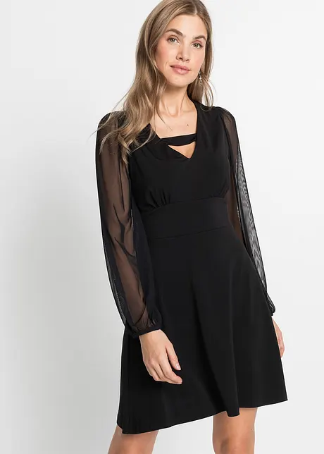 Abito di jersey con maniche in mesh, BODYFLIRT boutique