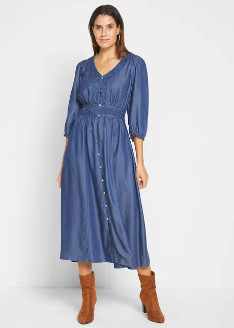 Abito di jeans con dettagli in pizzo, bpc selection