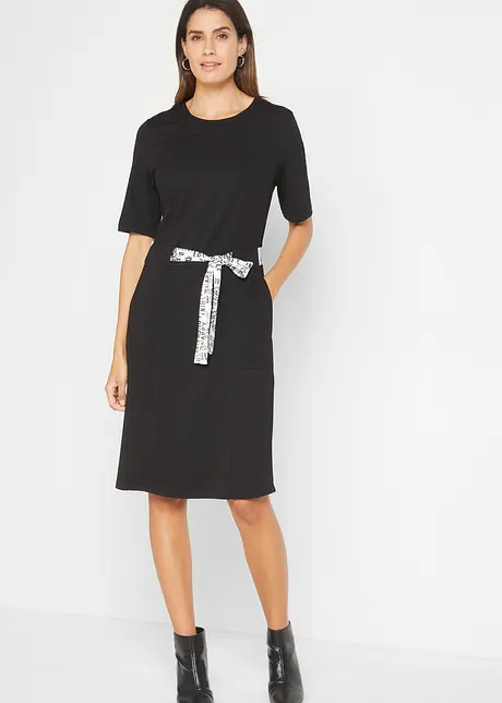 Abito in maglina con cintura, bpc selection
