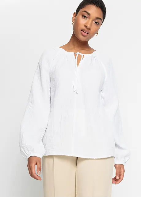 Blusa in mussola di cotone, bonprix