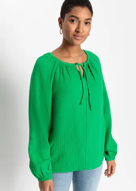 Blusa in mussola di cotone, bonprix