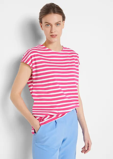 Maglia in cotone a righe, bonprix