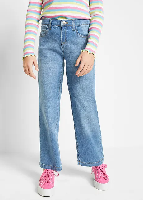 Jeans wide leg, vita media, bonprix