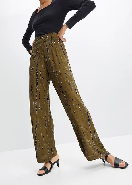 Pantaloni a palazzo con stampa batik, bonprix