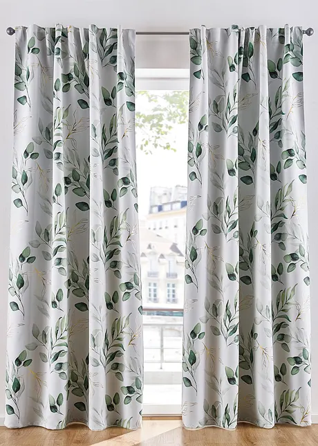 Tenda oscurante con stampa floreale lucida (pacco da 1), bonprix