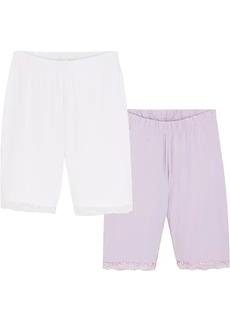 Pantaloncini con pizzo (pacco da 2) con cotone biologico, bonprix