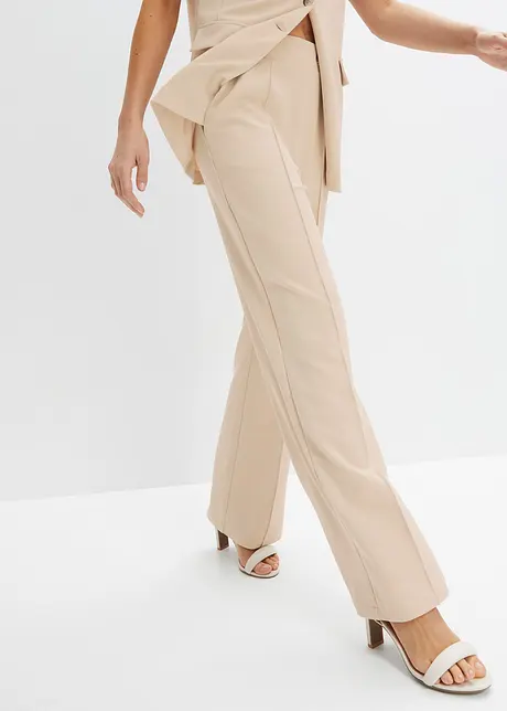 Pantaloni con elastico in vita in interlock robusto, bonprix