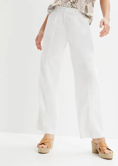 Pantaloni in misto lino, bonprix