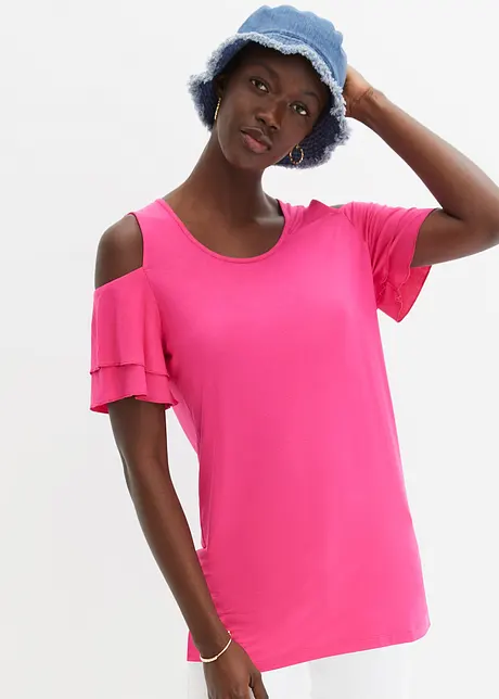 Maglia con cut-out e maniche ad aletta in viscosa sostenibile, bonprix