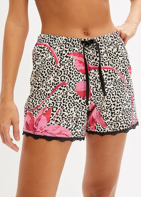 Pantaloncini per pigiama con pizzo delicato (pacco da 2), bonprix