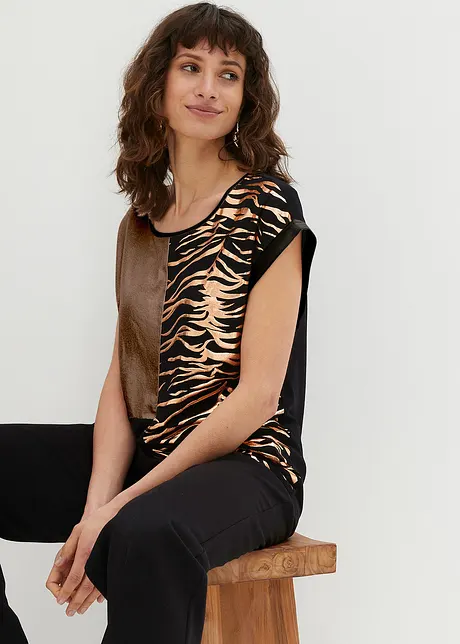 Maglia con effetto patchwork, bonprix