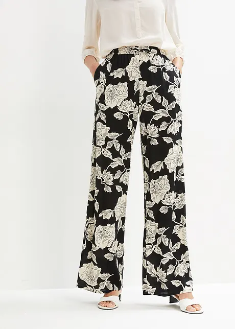 Pantaloni a palazzo in viscosa fluente, bonprix