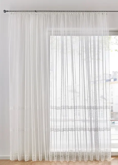 Tenda bianca jacquard, bpc living bonprix collection