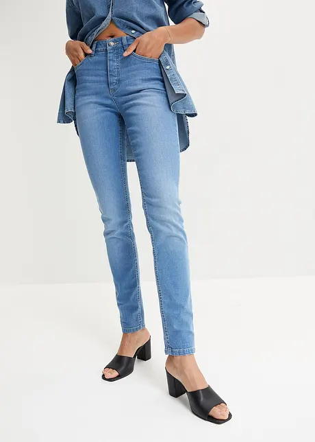 Jeans skinny a vita alta, bonprix