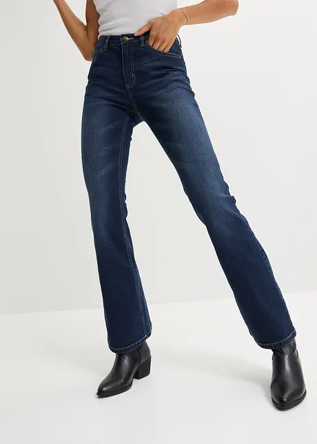 Jeans flared a vita alta, bonprix