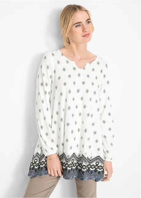 Maglia stile tunica in misto cotone e viscosa, bonprix