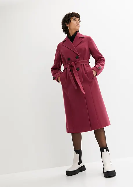 Trench invernale in simil lana, bonprix