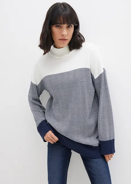 Maglione lungo oversize, bonprix