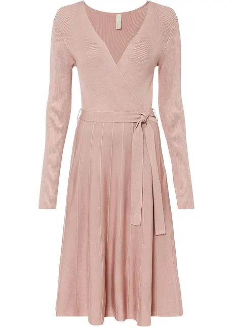 Abito in maglia con cintura, bonprix
