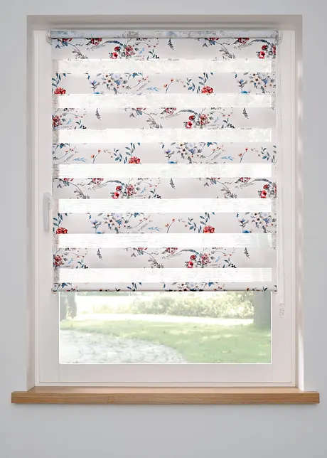 Tenda a rullo doppia con rose stampate, bpc living bonprix collection