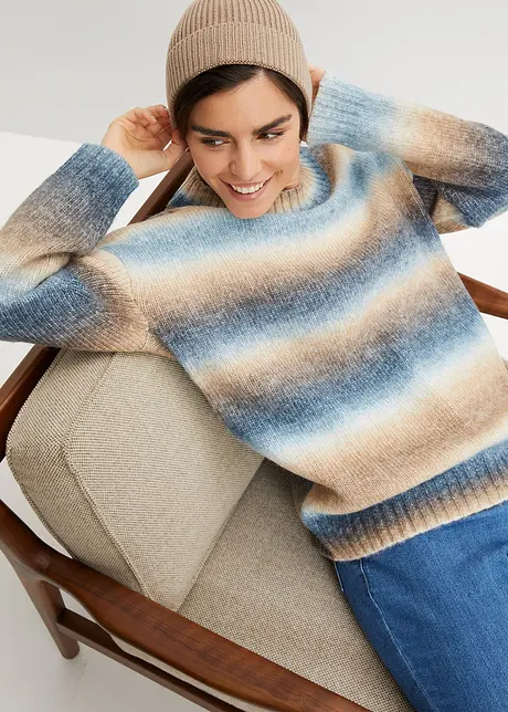 Maglione in misto lana con colori sfumati, bonprix