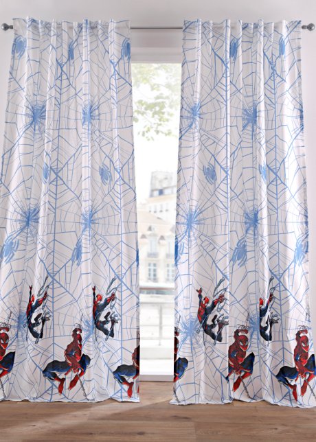 Tenda coprente a tema Spiderman - Bianco / rosso / blu, Fettuccia  multifunzione