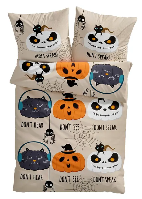 Biancheria da letto con zucche, bonprix