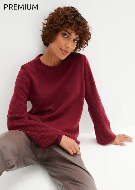 Maglione di lana con Good Cashmere Standard®, bonprix PREMIUM