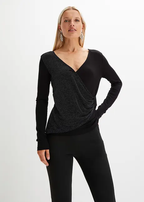 Maglia a maniche lunghe glitterata, BODYFLIRT