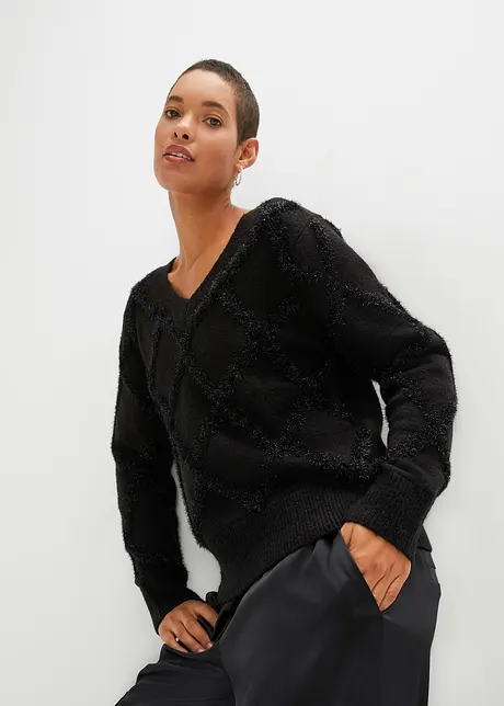 Maglione jacquard glitterato, BODYFLIRT