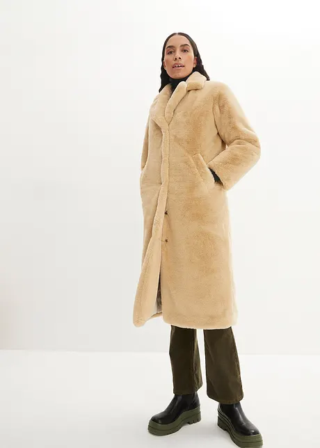 Pelliccia sintetica oversize con collo a revers, bpc bonprix collection