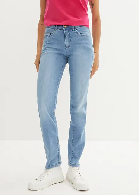 Jeans elasticizzati straight, a vita media, bonprix