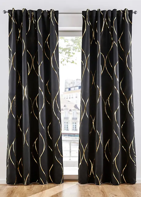 Tenda semioscurante in fantasia lucida (pacco da 1), bonprix