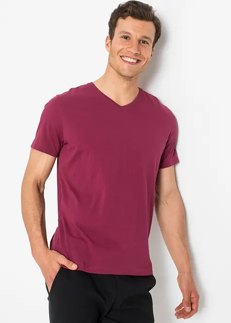 T-shirt con scollo a V (pacco da 3), bonprix