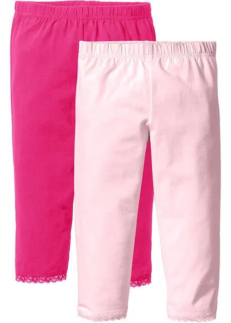 Leggings a pinocchietto con cotone biologico (pacco da 2), bonprix