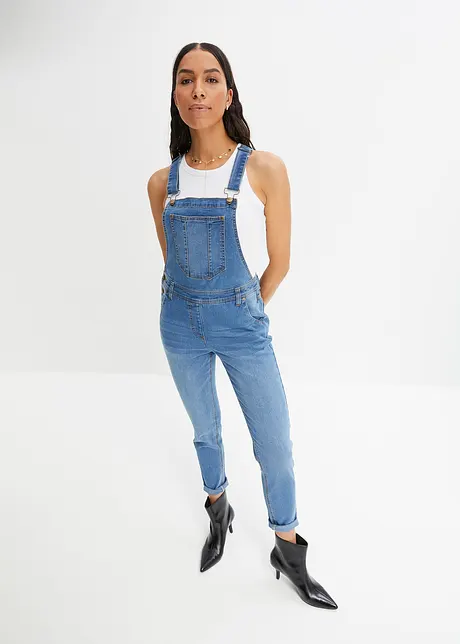 Salopette di jeans boyfriend fit, bonprix