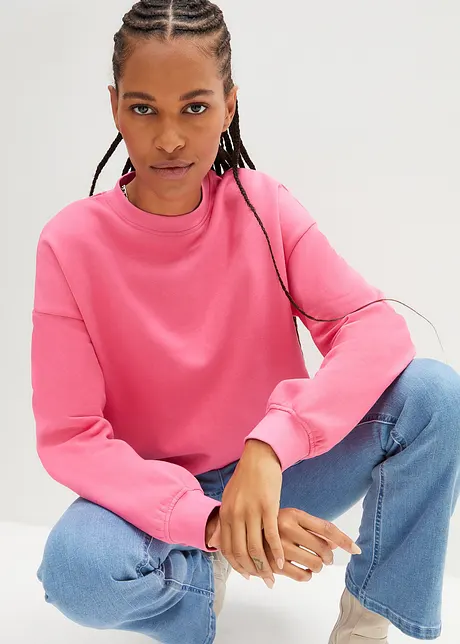 Felpa oversize in puro cotone, bonprix