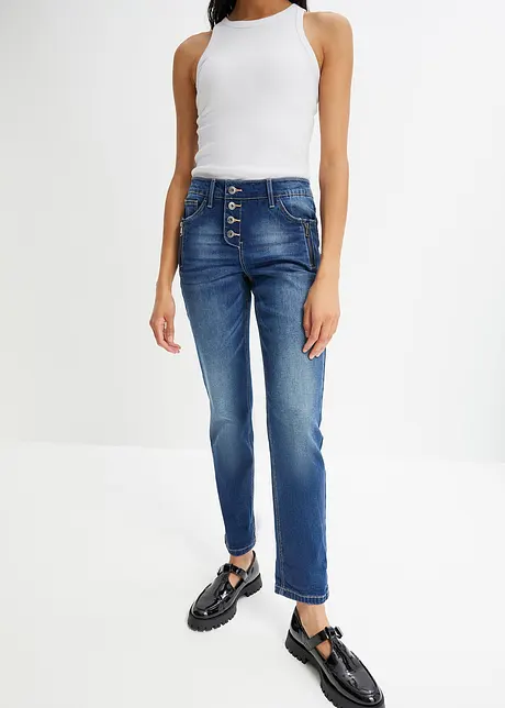 Jeans boyfriend, vita media, bonprix