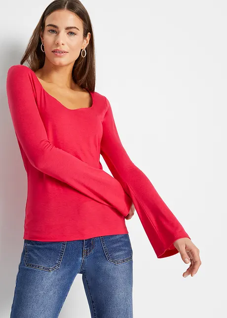 Maglia a maniche lunghe in viscosa, bonprix