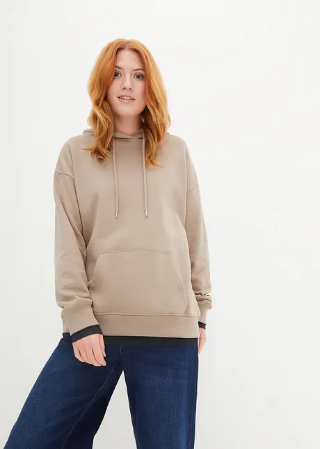 Felpa oversize con cappuccio, bonprix