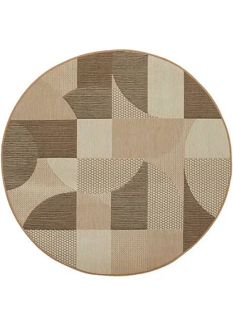 Tappeto rotondo da interno ed esterno in fantasia grafica, bpc living bonprix collection