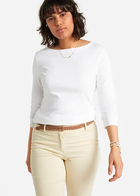 Maglia a maniche lunghe in puro cotone biologico, bonprix