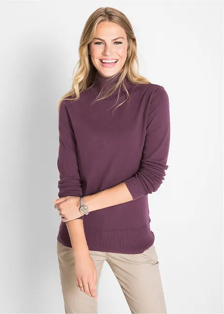 Dolcevita basic in filato fine, bonprix