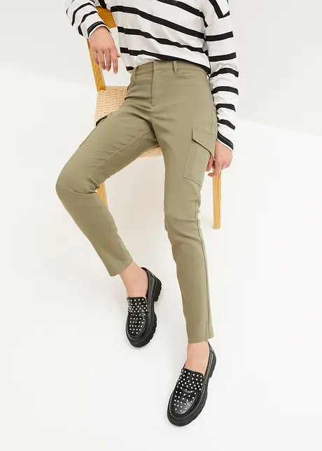 Pantaloni skinny cargo a vita alta, RAINBOW