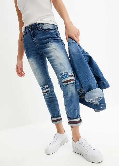 Jeans skinny con bandiere, bonprix